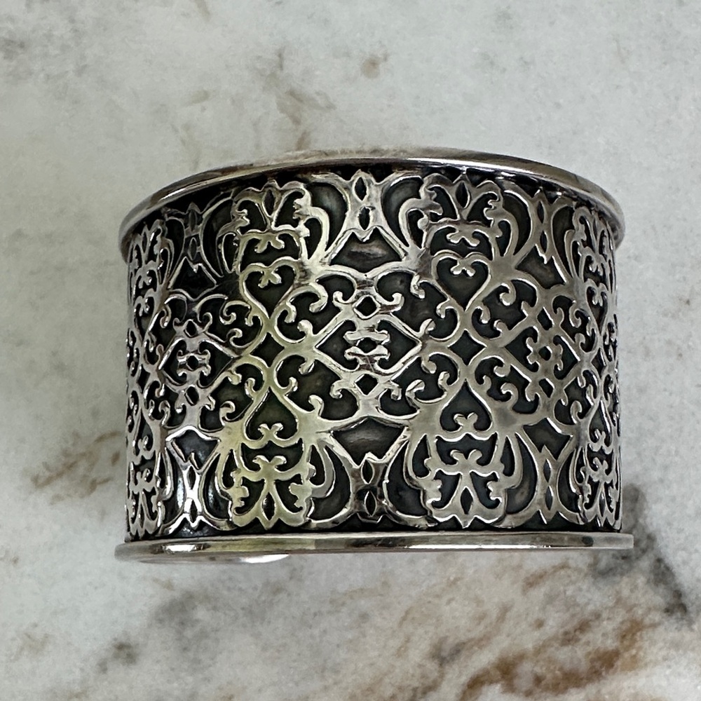 Silpada B1697 Sterling Silver 925 Scroll Cuff Bracelet Retired